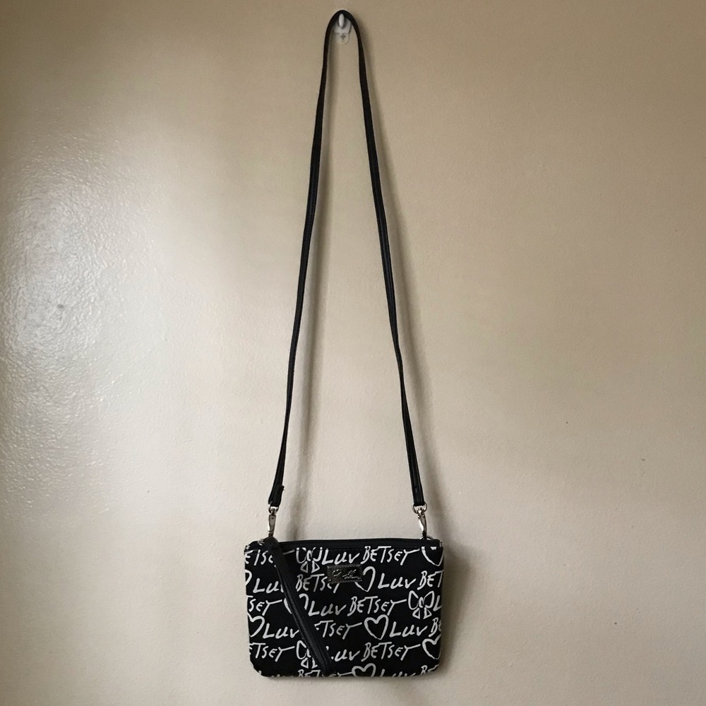 Betsey Johnson Black and White Crossbody Bag